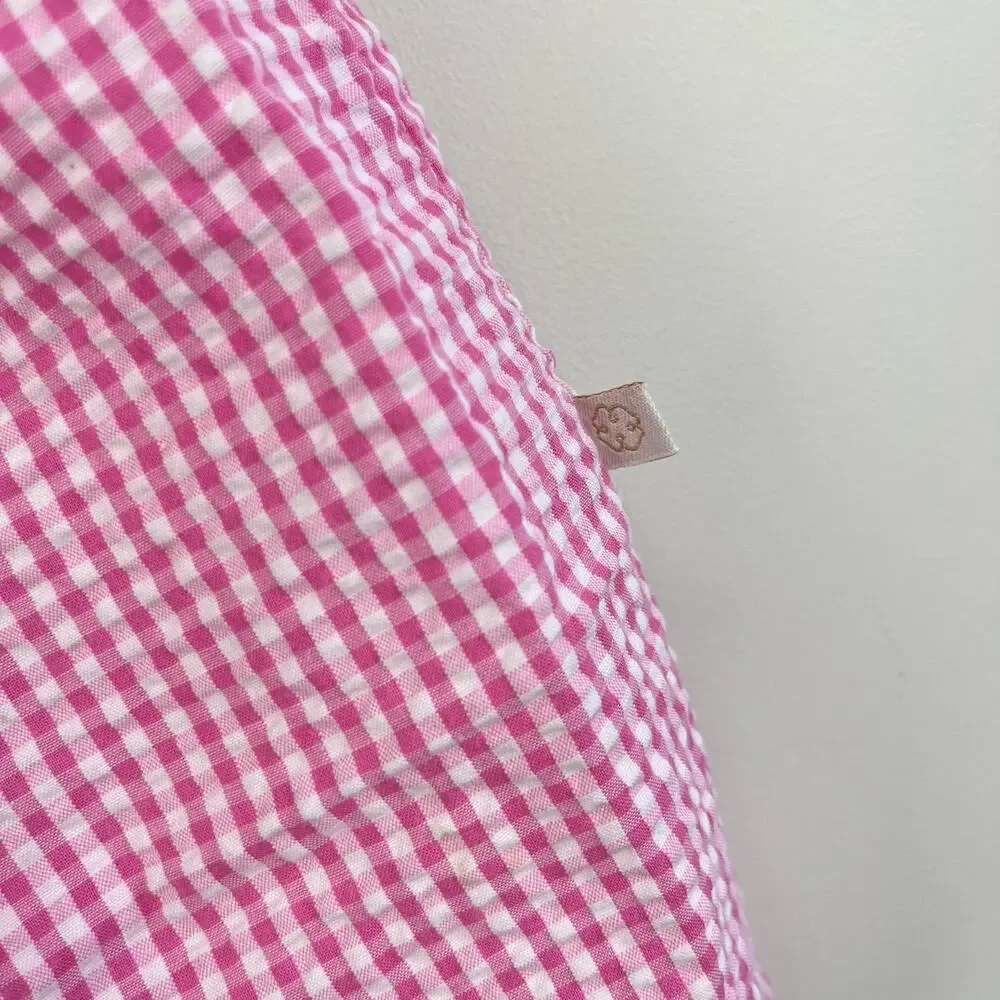 Vintage OshKosh B'gosh Pink Plaid Bunny Romper 18 Months
